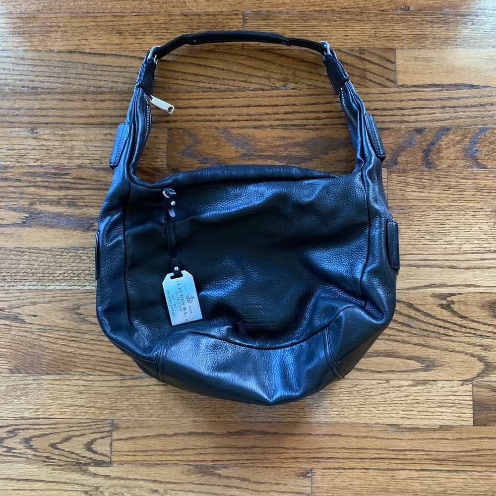 Black Pebbled leather hobo bag - Ralph Lauren